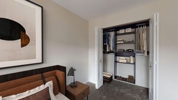 Custom built-in closet shelving* select apartments